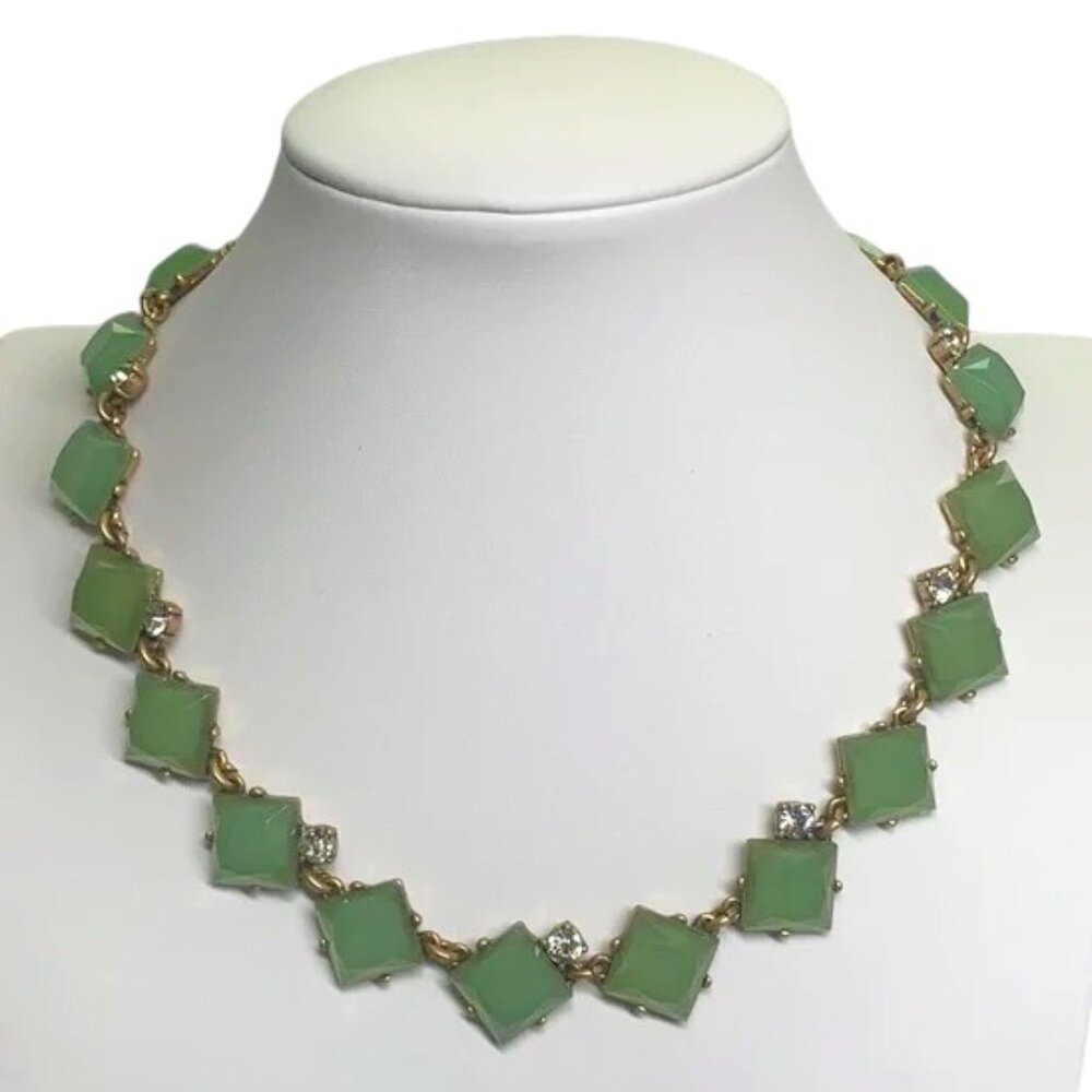 J. Crew Elegant Green Necklace in EUC